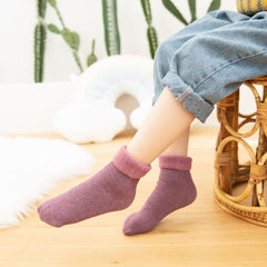 Kids Soft Velvet Cashmere Socks (Solid Colors)