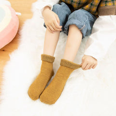 Kids Soft Velvet Cashmere Socks (Solid Colors)