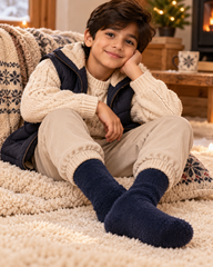 Kids Ultra-Soft Fuzzy Fleece Socks - Cozy Winter Warmth -KPF-Plain