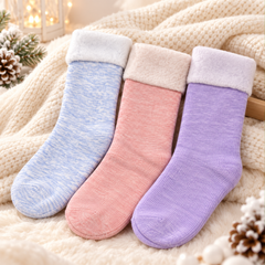 Ladies New Soft Velvet Cashmere Socks (Pastel Colors)