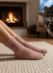 Ultra-Soft Fuzzy Polyamide DIL Crew Socks - Cozy Winter Warmth