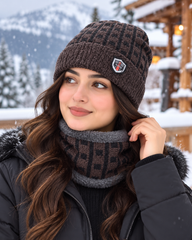 Imported Cap and Neck Warmer Set with Velvet inside –New Wear