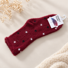 Ultra-Soft Fuzzy Polyamide Starry Bliss Crew Socks - Cozy Winter Warmth -PFN04