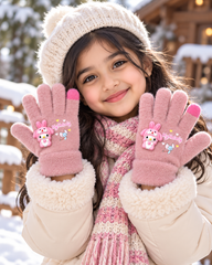 Kids Premium Full Finger Plush Gloves/Mittens -KGN01
