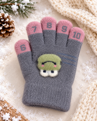Kids Premium Full Finger Plush Gloves/Mittens with Counting -KGN05