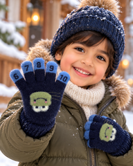 Kids Premium Full Finger Plush Gloves/Mittens with Counting -KGN05