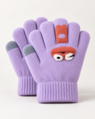 Kids Premium Full Finger Plush Gloves/Mittens Duck -KGN07