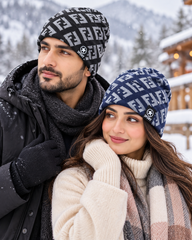 Unisex Warm Knitted Cap with Fleece/Velvet inside (01)