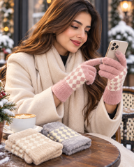 Ladies Touch Screen Premium Quality Plush Mittens/Gloves -TSG23