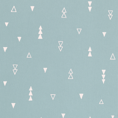 (Ages 10-12)Pastel Blue Cotton Jersey Fabric with White Triangle Print