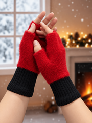 Unisex Fingerless Plush Mittens/Gloves -TSG15