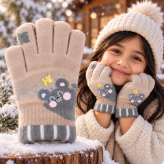 Kids Premium Full Finger Plush Gloves/Mittens -KGN02