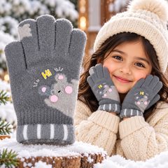 Kids Premium Full Finger Plush Gloves/Mittens -KGN02
