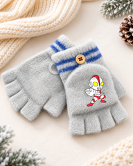 UltraMan Super Warm Plush Convertible Fingerless Gloves with Flip-Top Mittens | KGN13