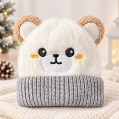 Kids Super Warm Velvet-Lined Panda Winter Cap |(1–4 Years)