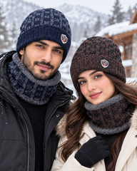 Imported Cap and Neck Warmer Set with Velvet inside –New Wear
