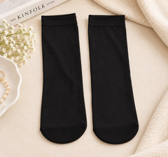 "Women's Brown Crew Socks – Soft & Stretchy Casual Wear" -CS12