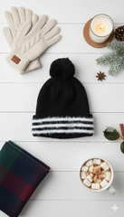 Ladies Warm Knitted Cap With Lined border-LLC06