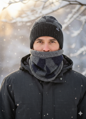 Imported Cap and Neck Warmer Set with Velvet Lining–V-Sport