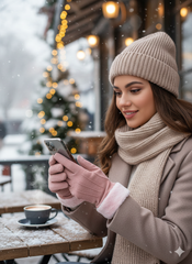 Faux Fur Full-Finger Mittens/Gloves (TouchScreen) -TSG50