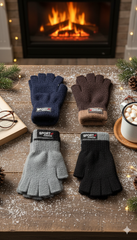 Men Fingerless SuperWarm Plush Gloves -OS13