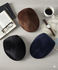 Men’s Velvet Flat Cap – Peaky Blinders Style Ivy Hat -PB03