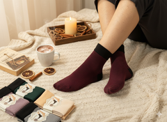 Unisex New Soft Velvet Cashmere Socks (Lining Pattern)