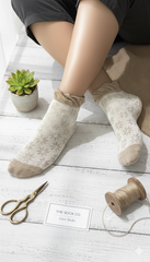 "Women’s Mesh/Net Crew Socks – 3-Pair Fancy Pattern| Soft, Breathable, Everyday Wear" (LAS24)