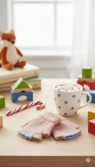 Kids Unisex Premium Candycolor Fingerless Plush Gloves/Mittens -KG15