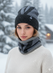 Imported Cap and Neck Warmer Set with Velvet Lining–V-Sport