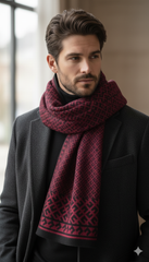 Premium Comfort: Men's Stylish Wool Pashmina Scarf -PSM01