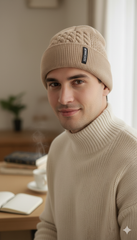 Unisex Warm Knitted Cap with Fleece Nothing Rohs /Velvet inside