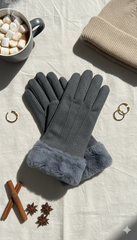 Faux Fur Full-Finger Mittens/Gloves (TouchScreen) -TSG50