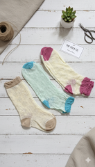"Women’s Mesh/Net Crew Socks – 3-Pair Fancy Pattern| Soft, Breathable, Everyday Wear" (LAS24)