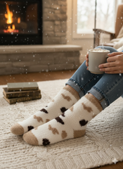 Ultra-Soft Fuzzy Polyamide Crew Socks - Cozy Winter Warmth -PF03