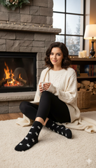 Ultra-Soft Fuzzy Polyamide Star Ankle Socks - Cozy Winter Warmth -PF14