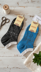 "Women’s Cotton Ankle Socks – 5-Pair Fancy Pattern| Soft, Breathable, Everyday Wear" (LAS15)
