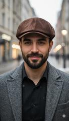 Men’s Velvet Flat Cap – Peaky Blinders Style Ivy Hat -PB03