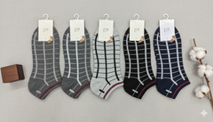 "Men Cotton Sports Socks – 5-Pair Checkered Print| Soft, Breathable, Everyday Wear" (MAS01)