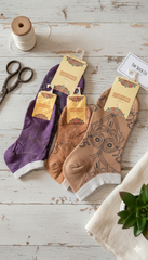 "Women’s Cotton Ankle Socks – 5-Pair Fancy Pattern| Soft, Breathable, Everyday Wear" (LAS15)