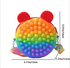 Colorful Stress-reliver Crossbody POPIT bag-Kids