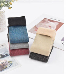 Ladies Fancy Velvet Glitter Cashmere Socks