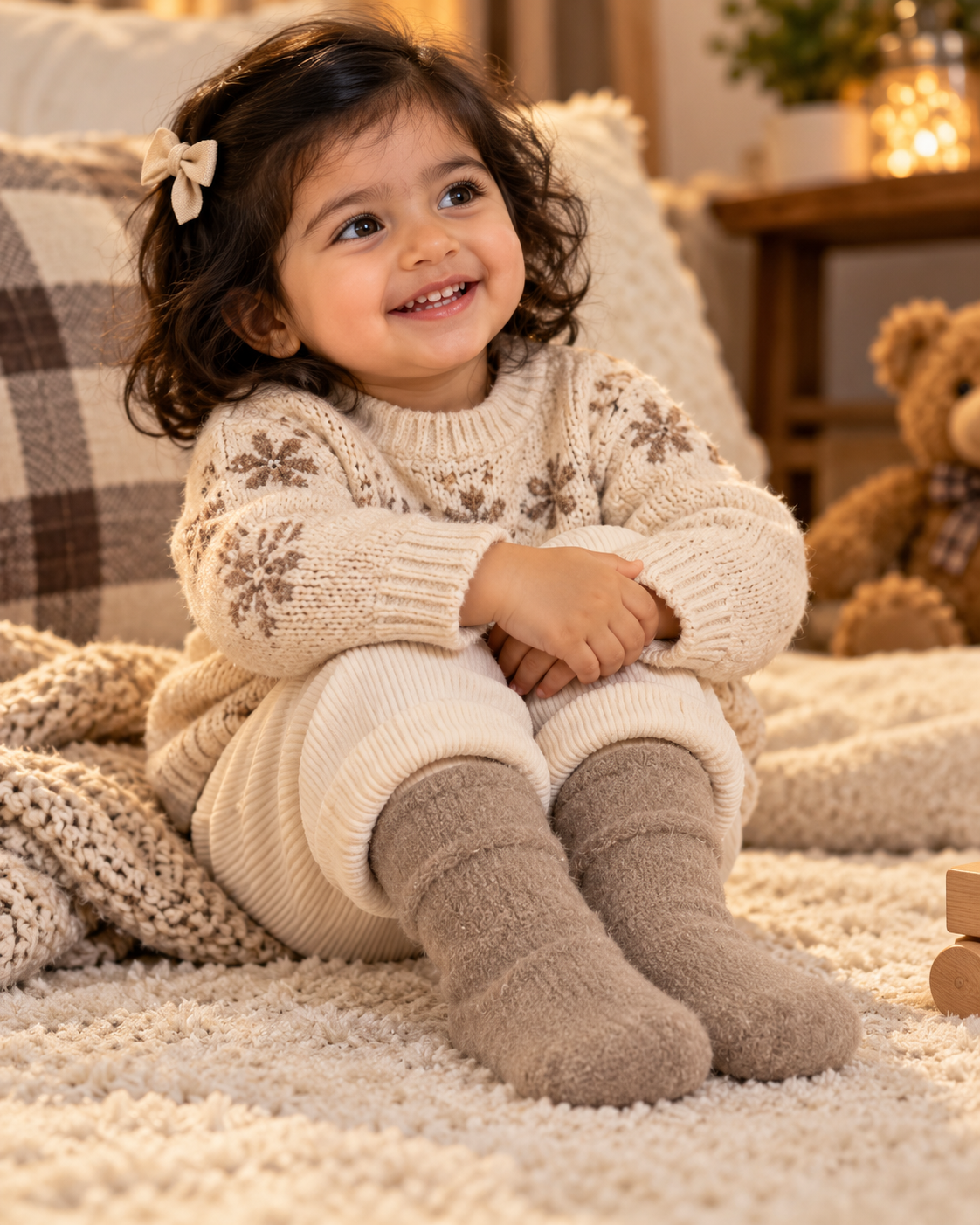 Kids Ultra-Soft Fuzzy Fleece Socks - Cozy Winter Warmth -KPF-Plain