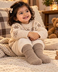 Kids Ultra-Soft Fuzzy Fleece Socks - Cozy Winter Warmth -KPF-Plain