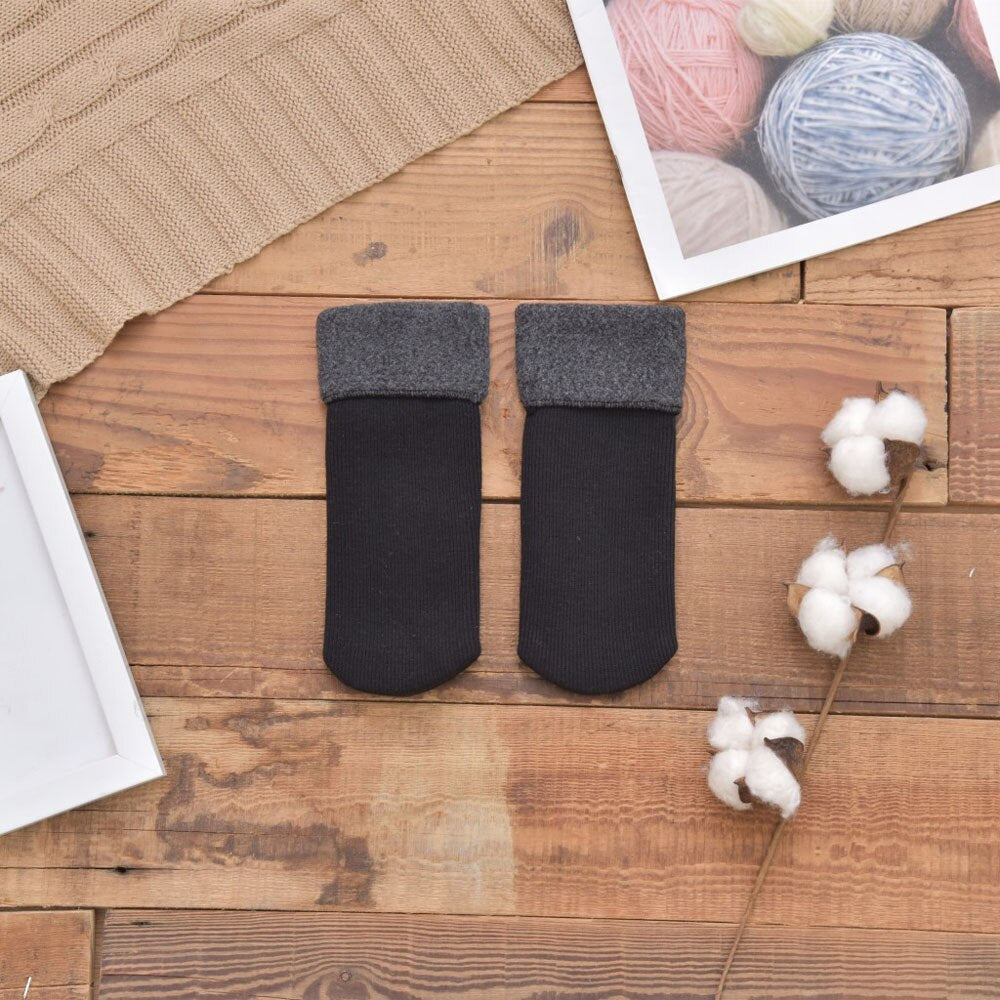 Kids Soft Velvet Cashmere Socks (Solid Colors)