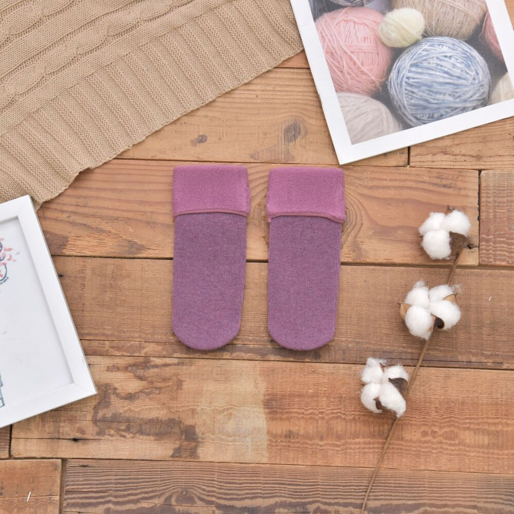 Kids Soft Velvet Cashmere Socks (Solid Colors)