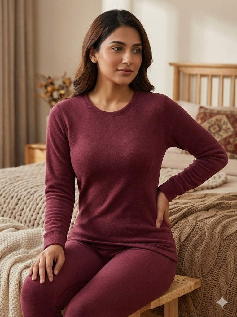 Ladies Imported Fleece Lined Inner/Thermal Suits -Box Packed