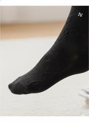 "Women's Beige Crew Socks – Soft & Stretchy Casual Wear" -02