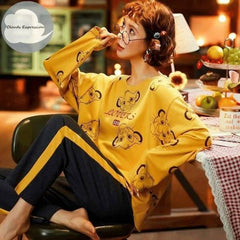 Mini Tiger Printed Pj set with stripe