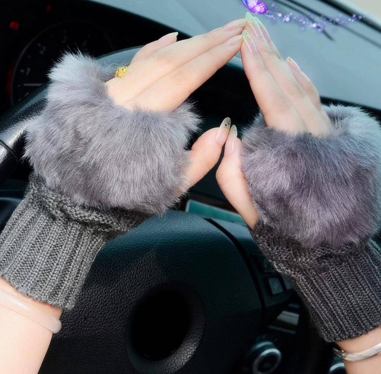 Fingerless Fur Mittens(gloves)